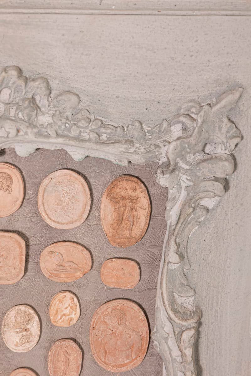 Italian 19th Century Collection of Carved Cameos in Ornate Carved Wood Frame - JAA