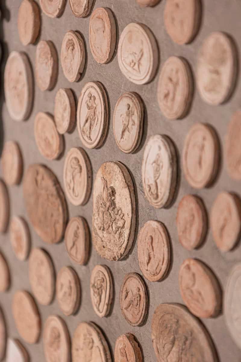 Italian 19th Century Collection of Carved Cameos in Ornate Carved Wood Frame - JAA