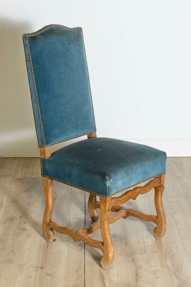 Set of Eight 20th Century French Mutton Leg Side Chairs - JAA