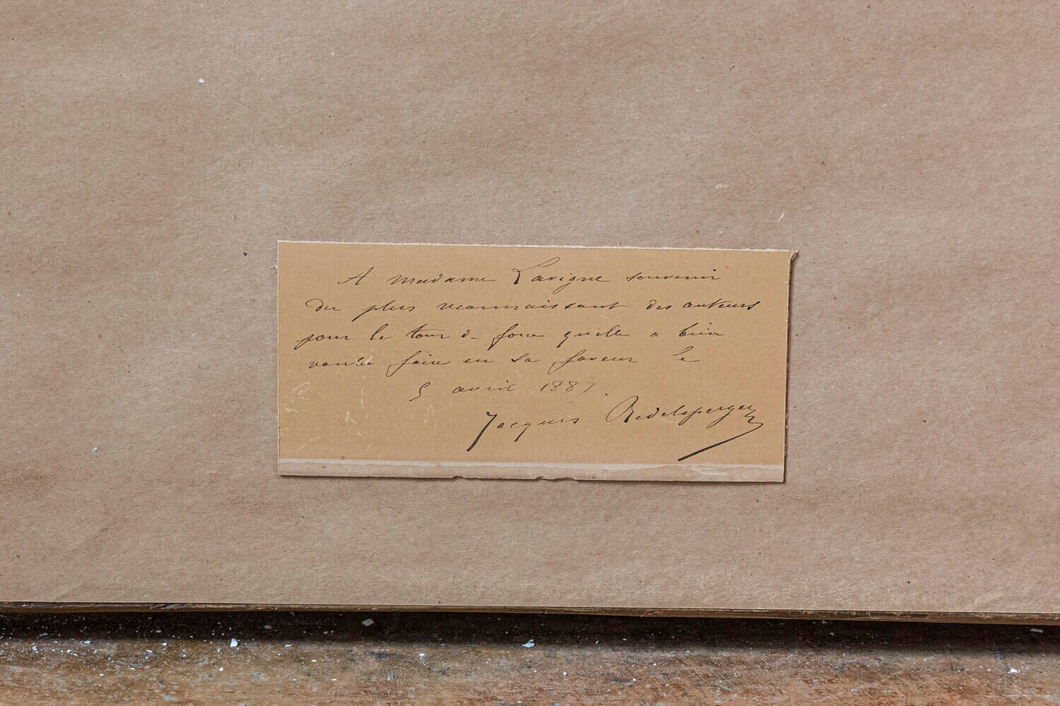 French Framed Still-Life Watercolor Signed Jacques Redelsperger, circa 1887 - JAA