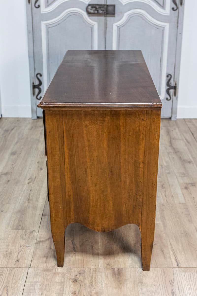 Italian 18th Century Walnut, Mahogany and Ash Two-Drawer Commode with Marquetry - JAA