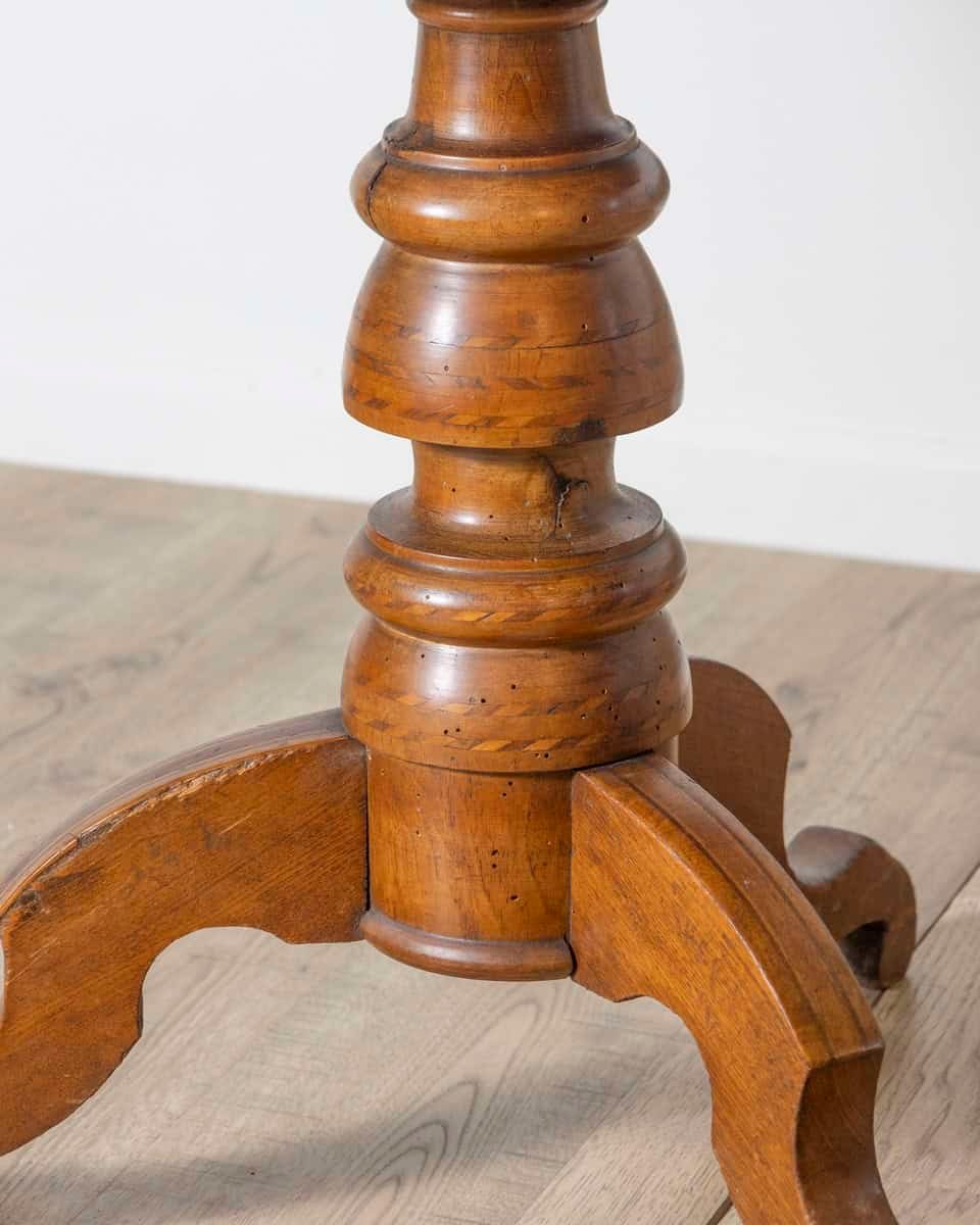 18th Century Italian Sorrento Center Table with Inlaid Starburst Top - JAA