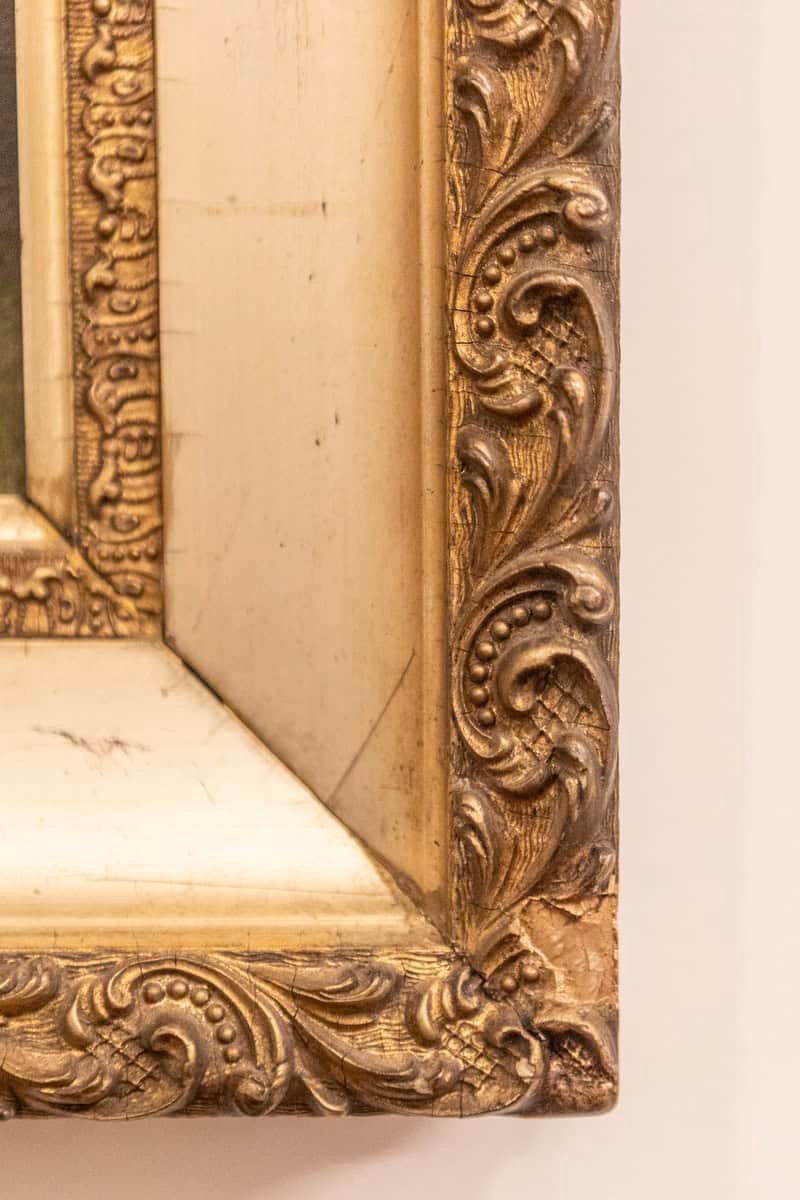 French 19th Century Framed Floral Oil on Canvas Painting Depicting Roses - JAA