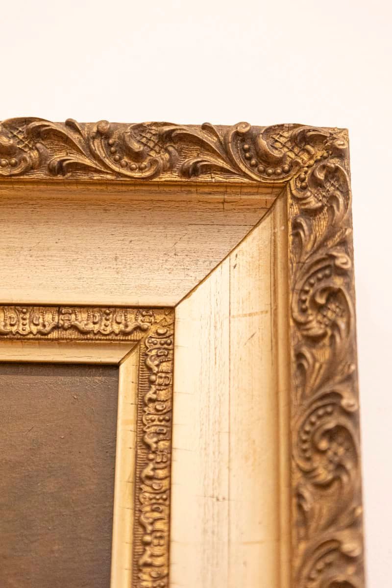 French 19th Century Framed Floral Oil on Canvas Painting Depicting Roses - JAA