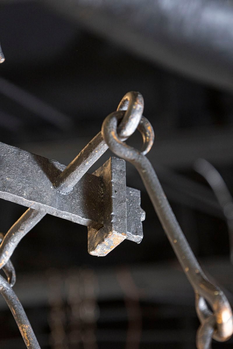 20th Century French Wrought Iron Chandelier - JAA