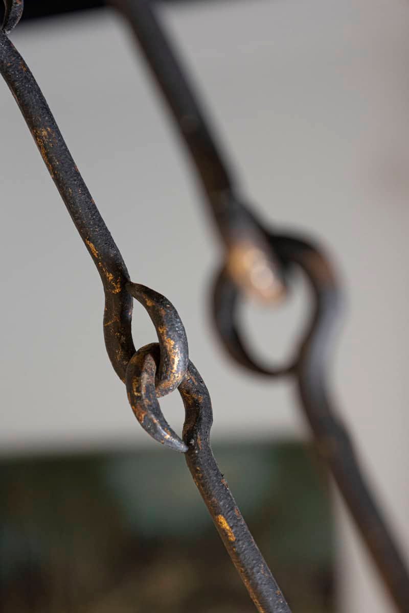 20th Century French Wrought Iron Chandelier - JAA