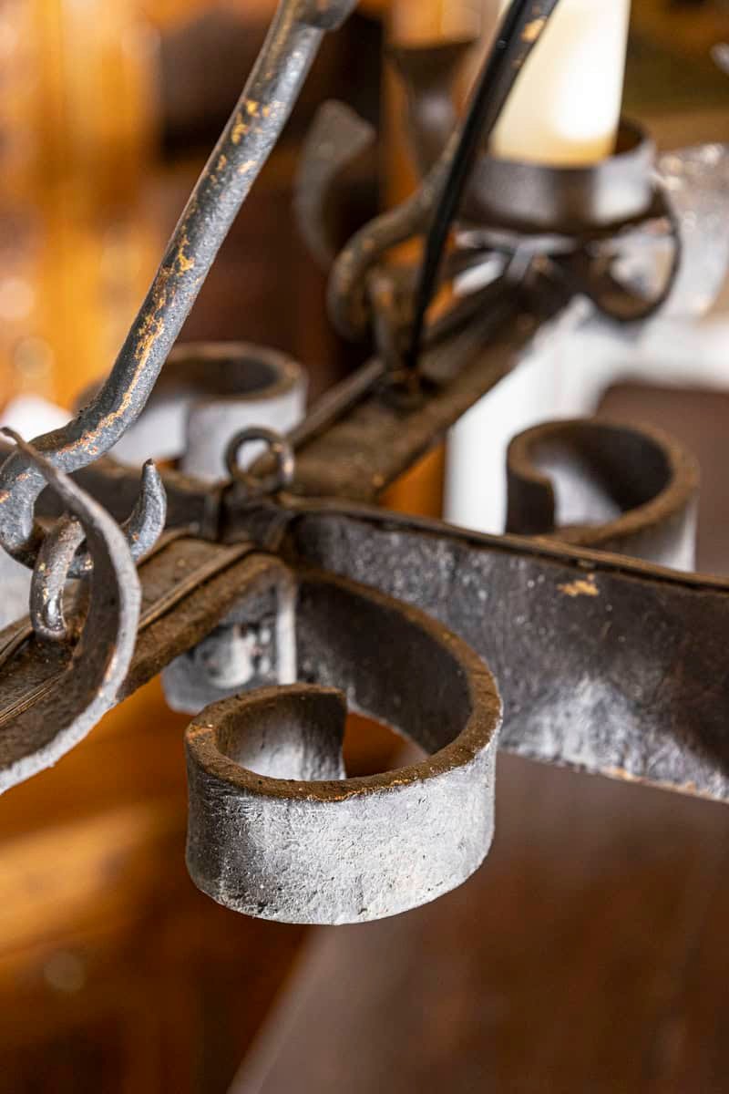 20th Century French Wrought Iron Chandelier - JAA