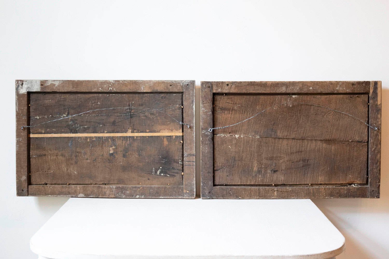 Pair of 18th Century Architectural Panels with Swags Hand-Carved in Low-Relief - JAA