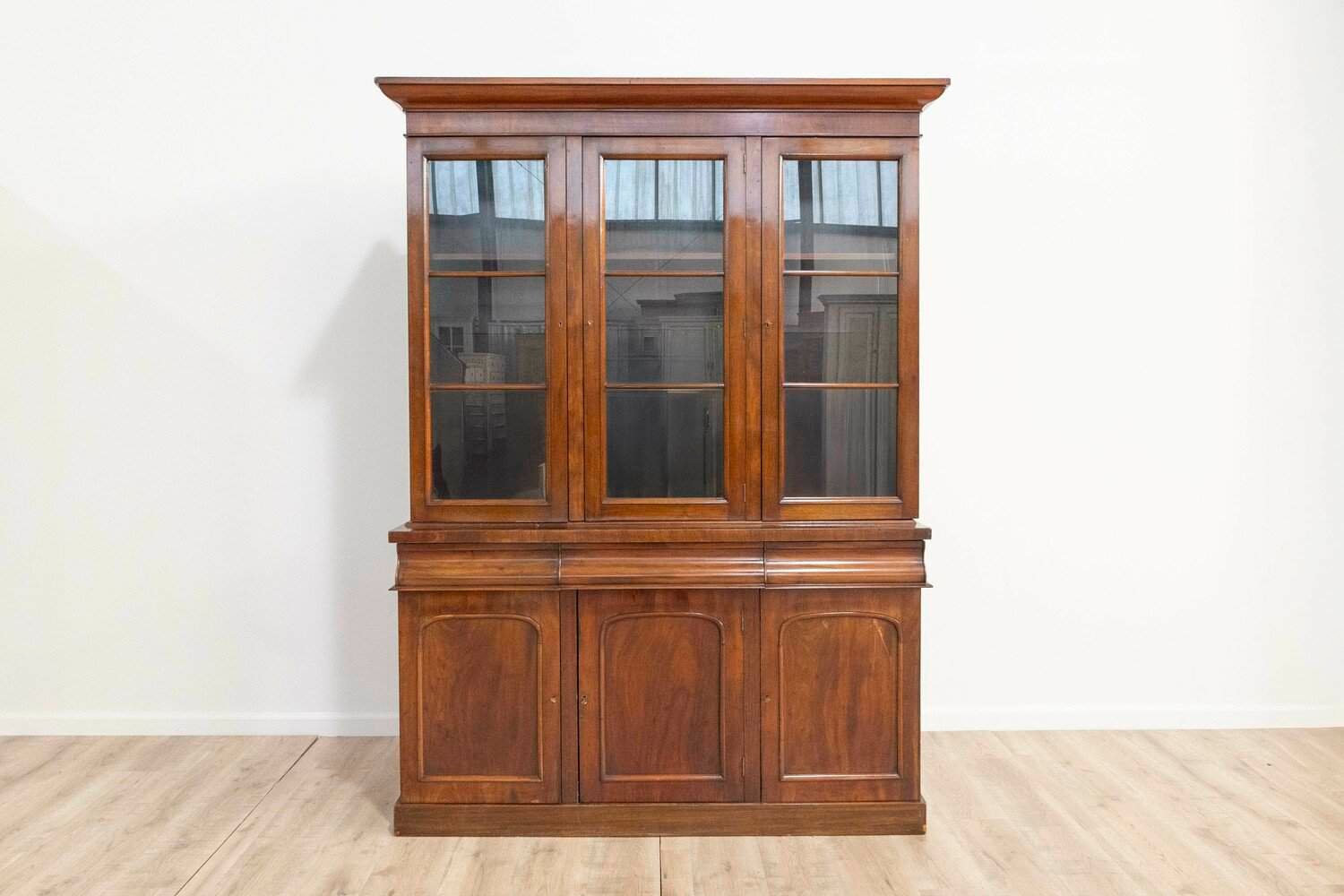 19th Century French Provincial Oak Bookcase — Country Estate Library - JAA