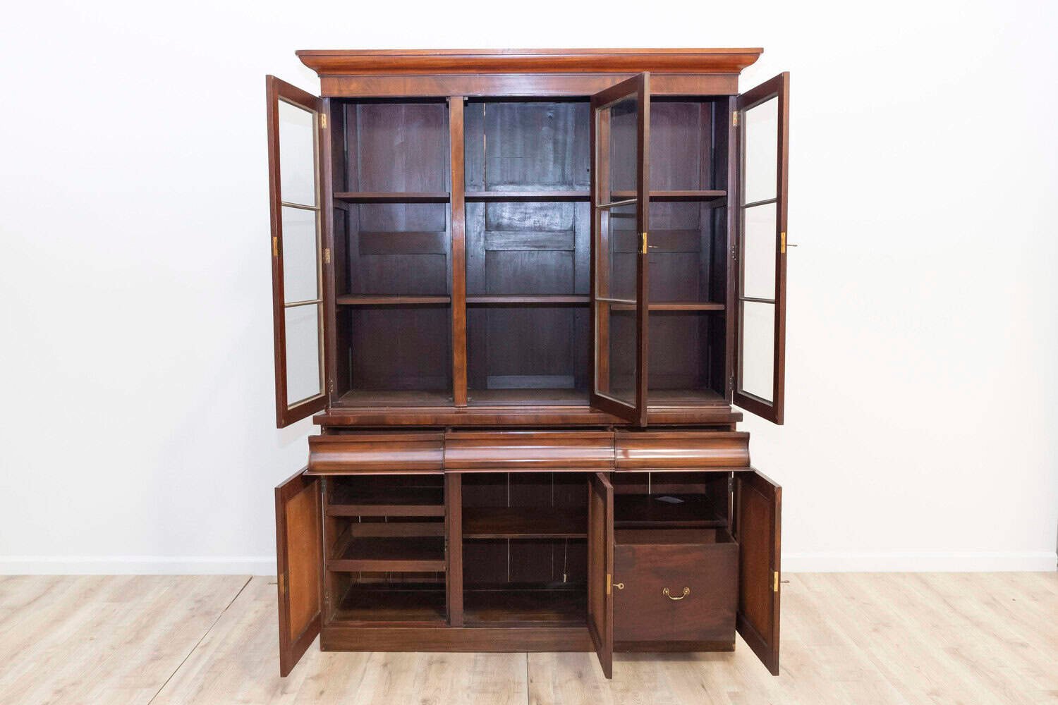 19th Century French Provincial Oak Bookcase — Country Estate Library - JAA