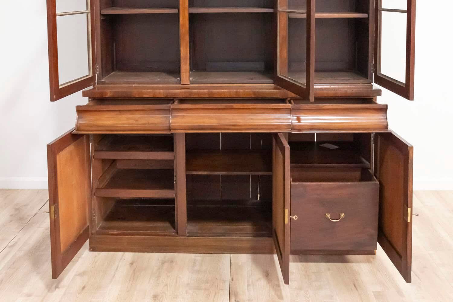 19th Century French Provincial Oak Bookcase — Country Estate Library - JAA
