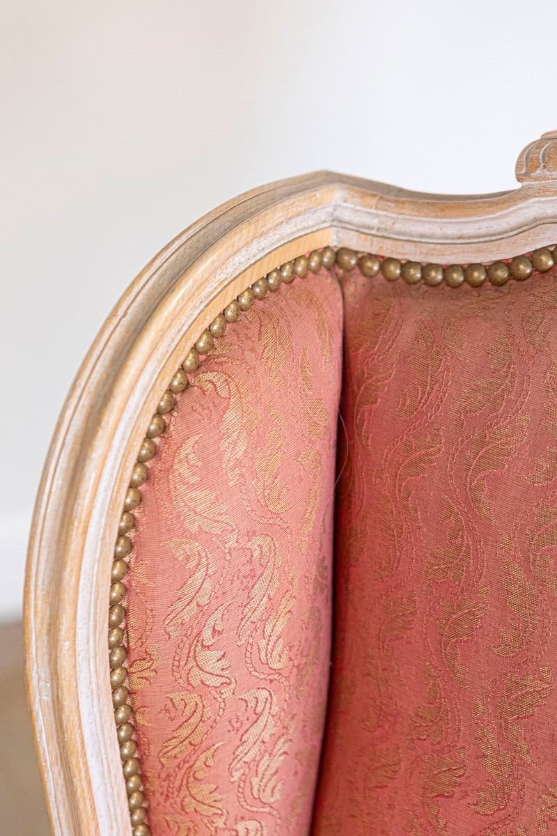 Pair of French Louis XVI Style 1900s Painted Bergères Chairs with Upholstery - JAA