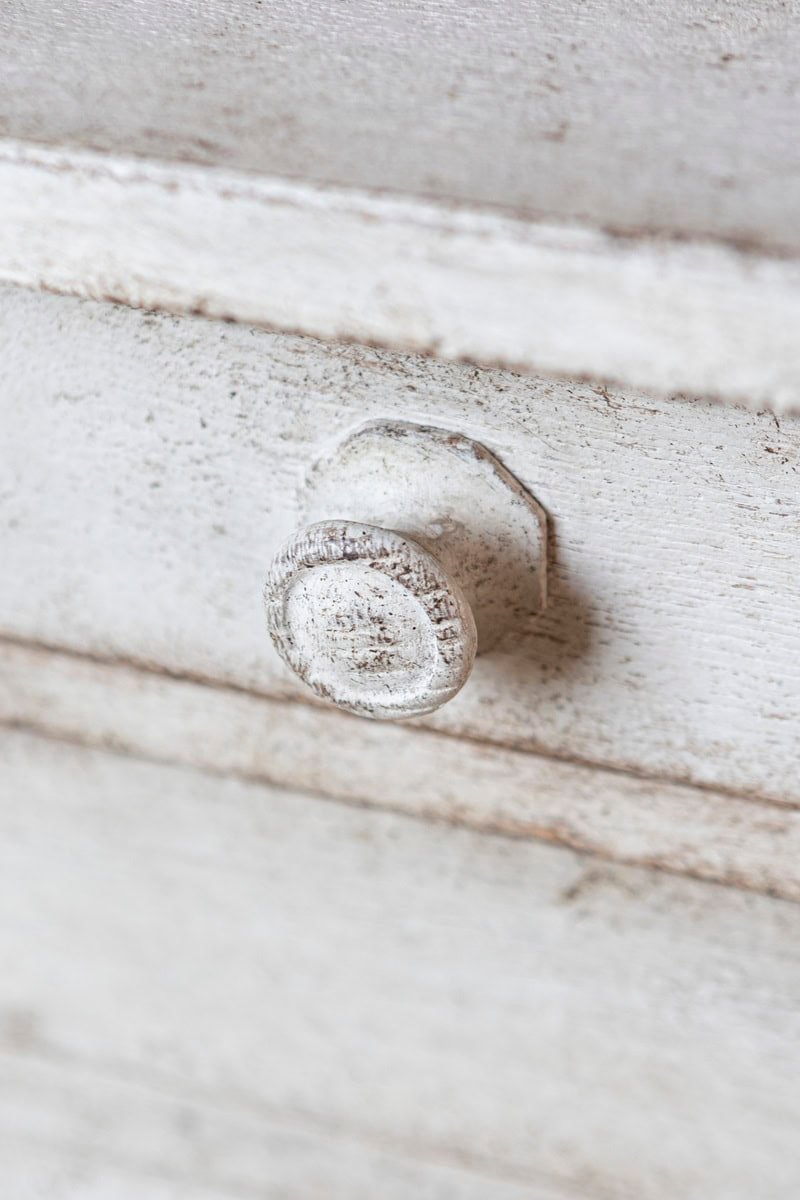 Swedish 1890 Painted Sideboard with Two Drawers, Two Doors and Fluted Side Posts - JAA