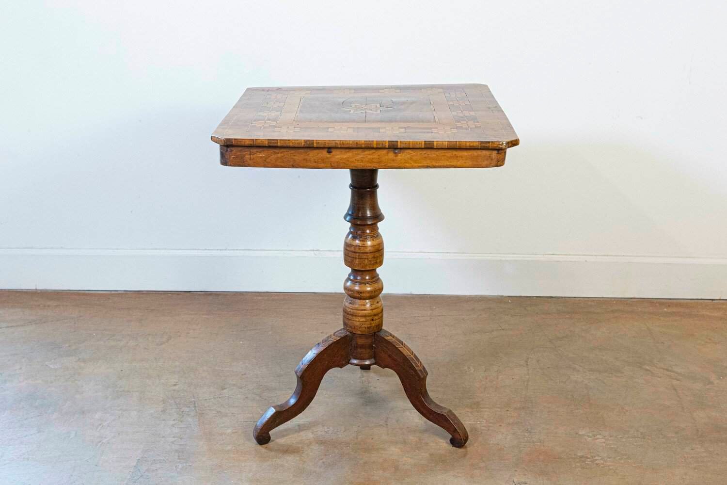Italian 19th Century Marquetry Center Table - JAA