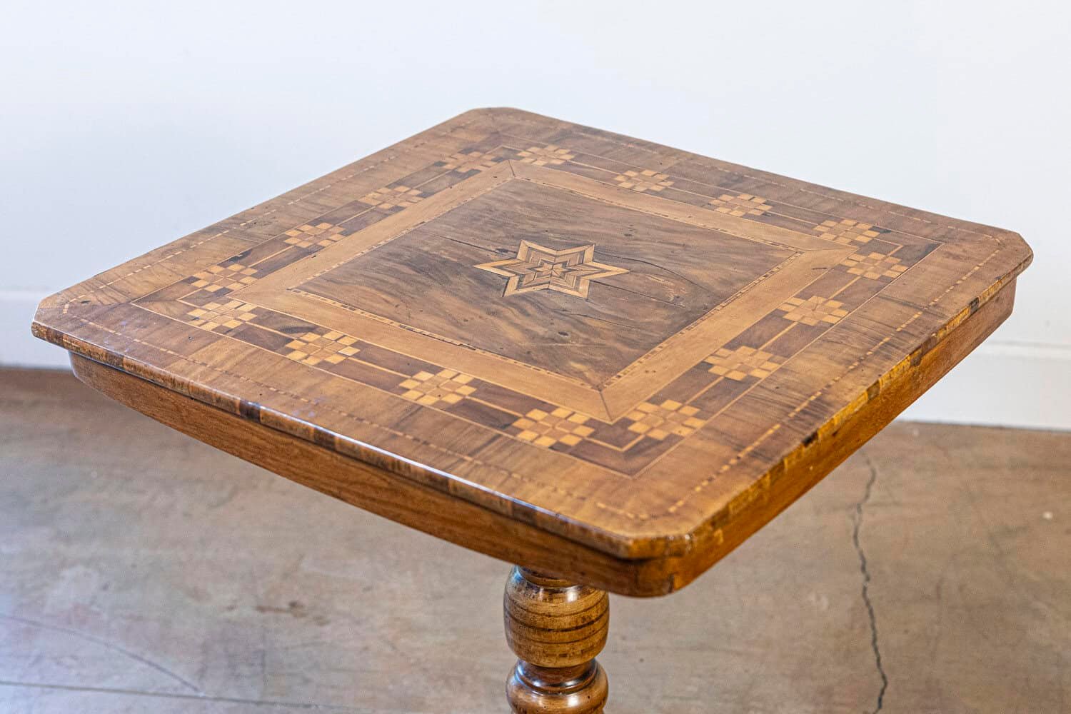 Italian 19th Century Marquetry Center Table - JAA