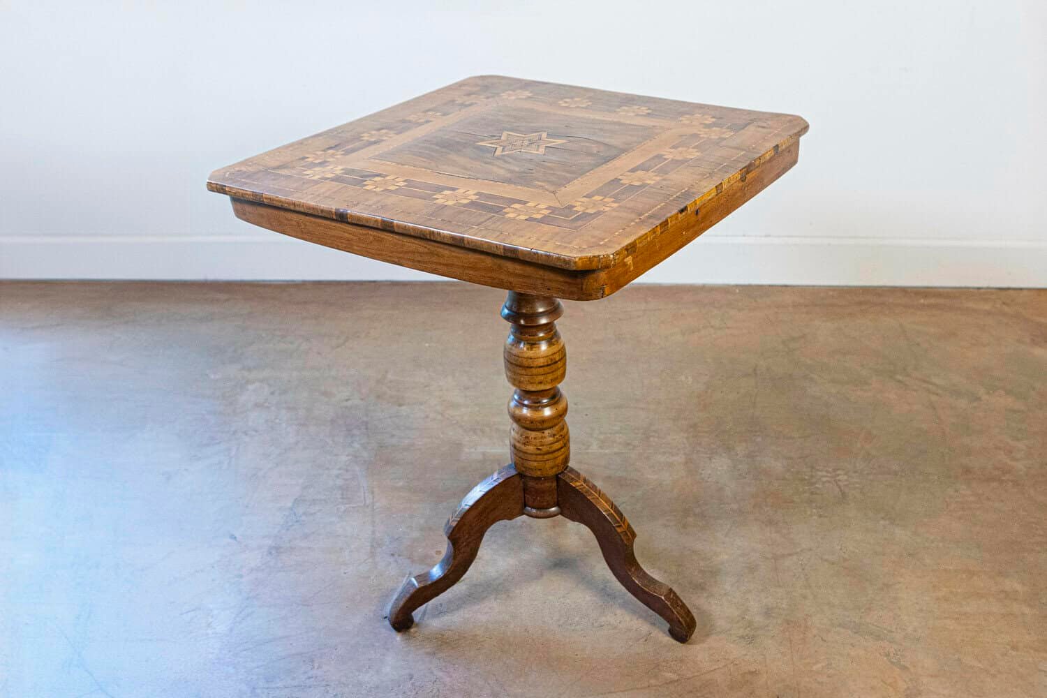 Italian 19th Century Marquetry Center Table - JAA