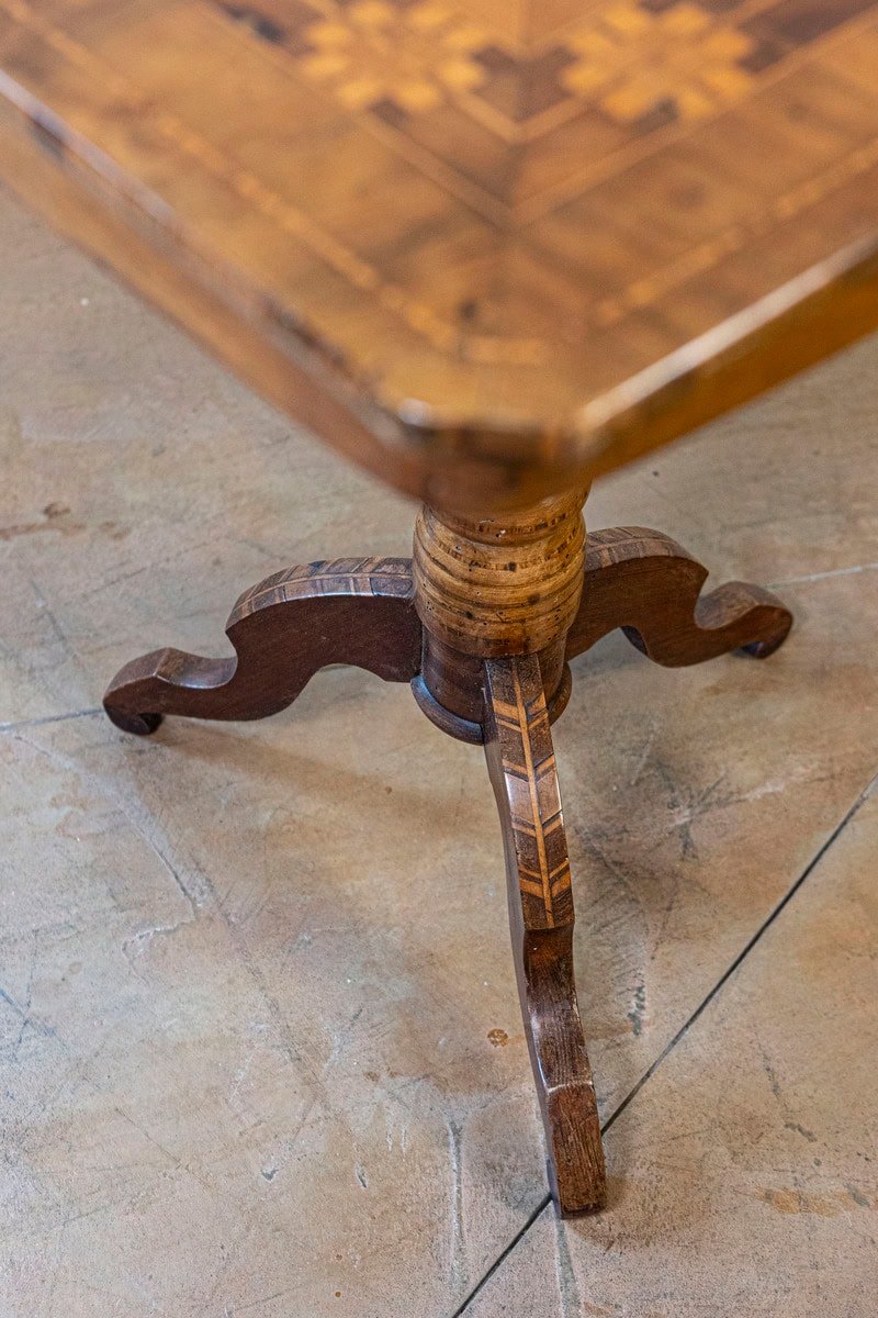 Italian 19th Century Marquetry Center Table - JAA