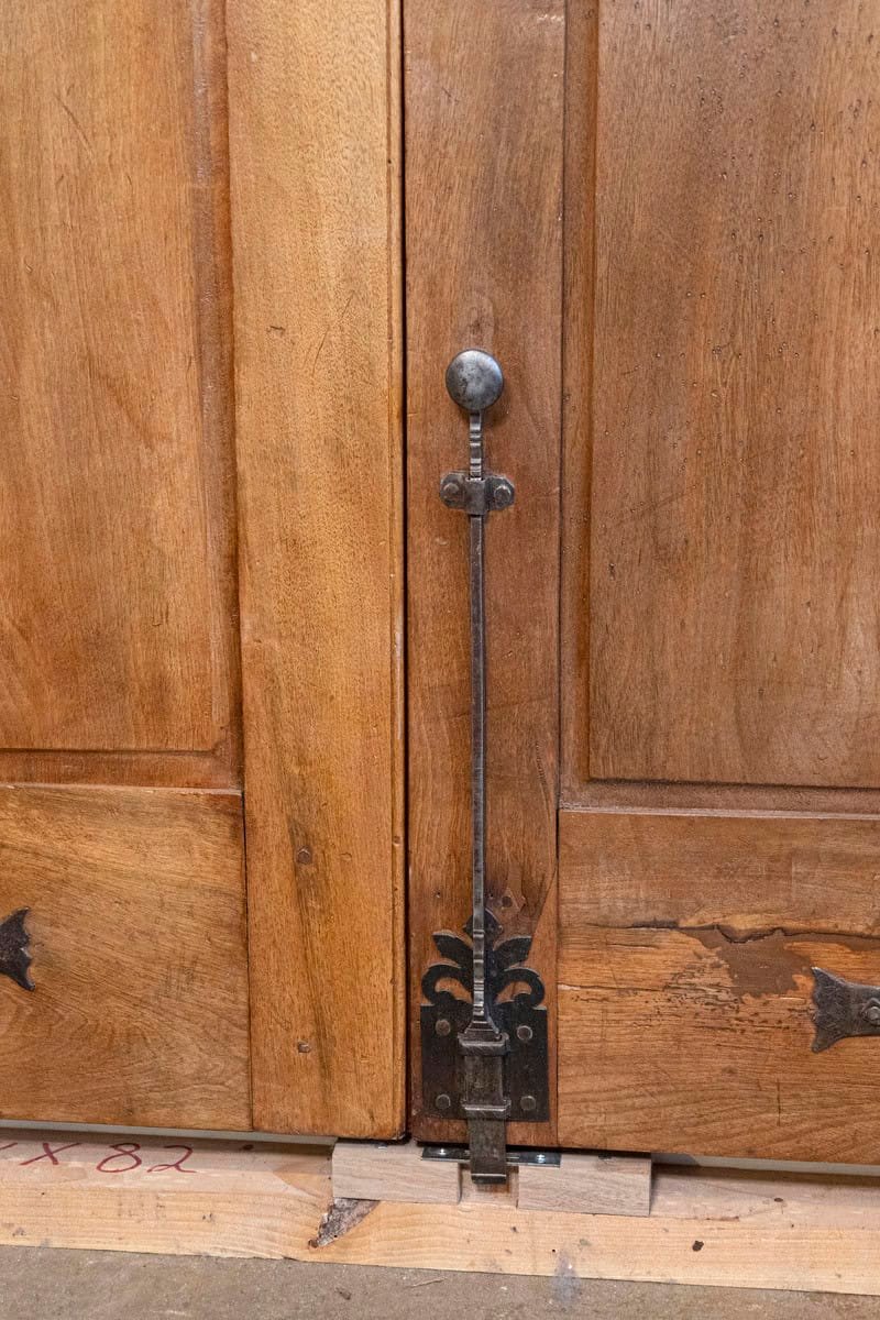 French 1750s Louis XV Period Walnut Communication Doors with Iron Hardware - JAA