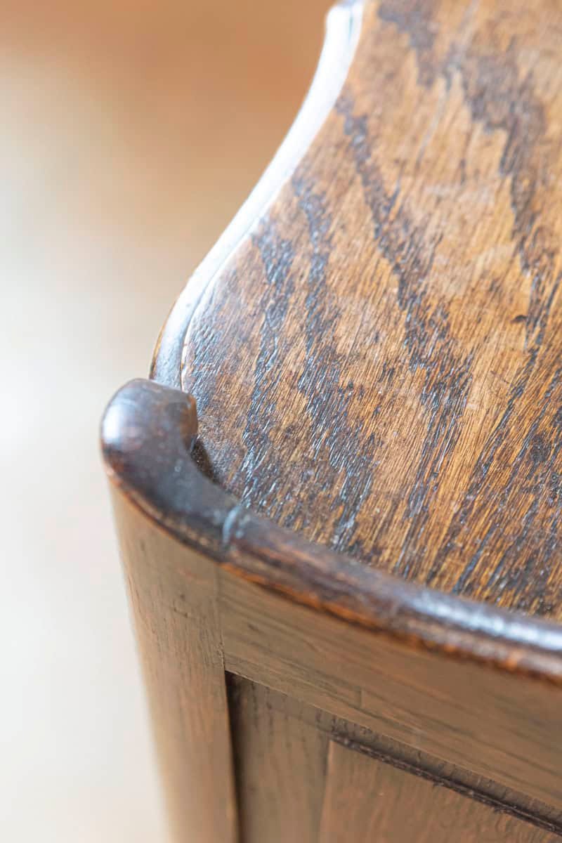 French Oak Table De Chevet with Sliding-Door Cabinets and Three Drawers, 1890s - JAA