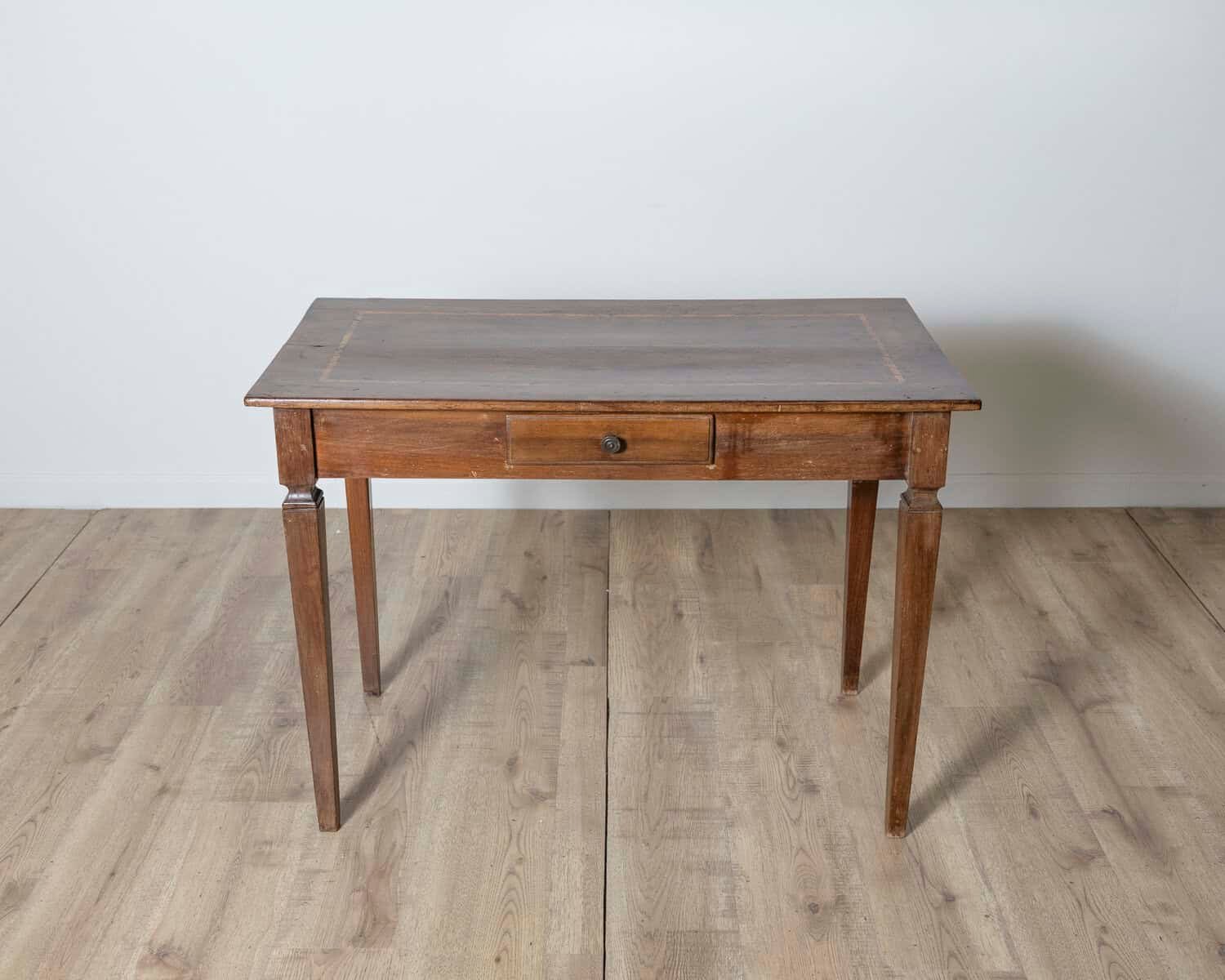 ON HOLD - Louis XVI Walnut Table with Inlaid Top – Emilia, Late 18th Century - JAA