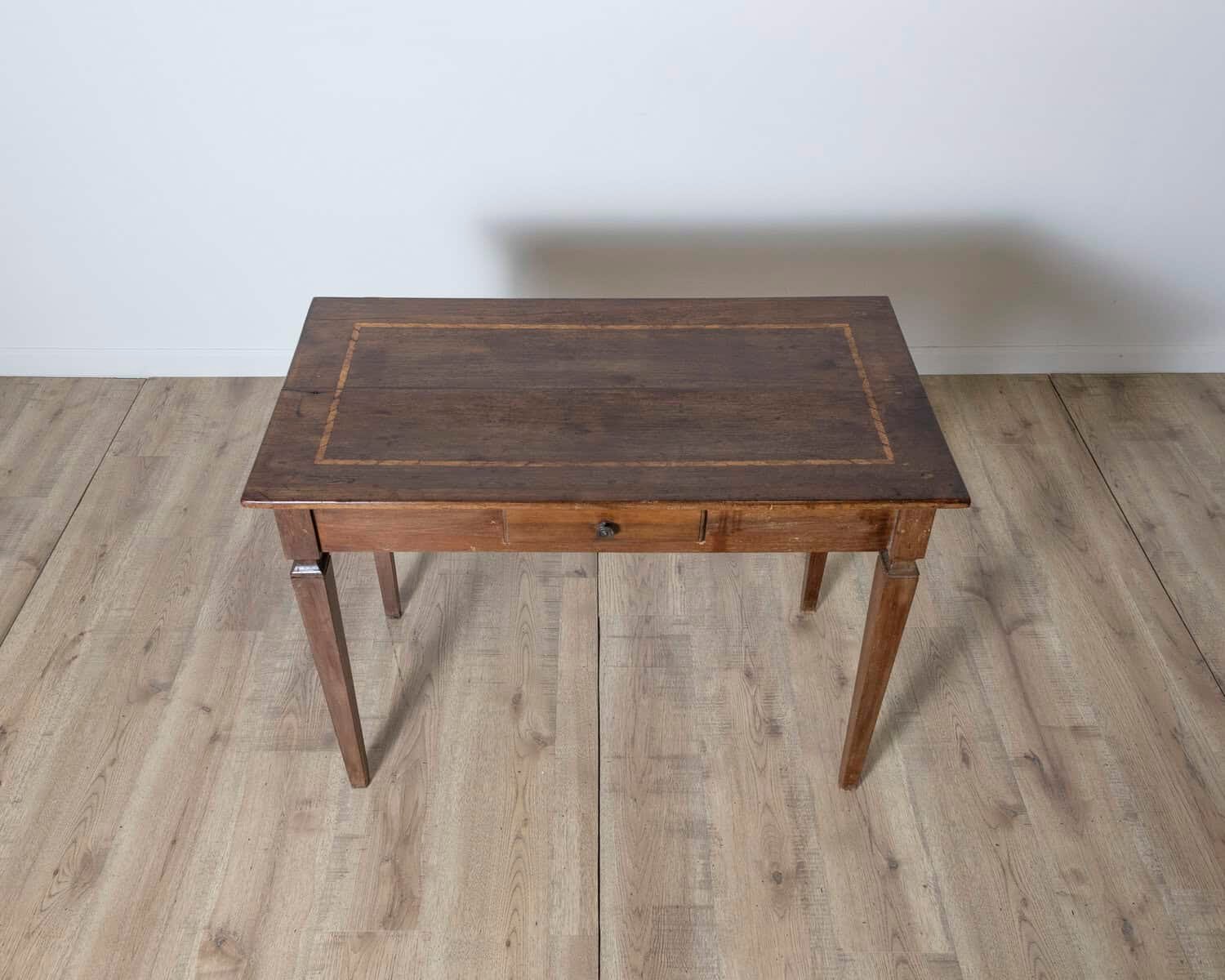 ON HOLD - Louis XVI Walnut Table with Inlaid Top – Emilia, Late 18th Century - JAA