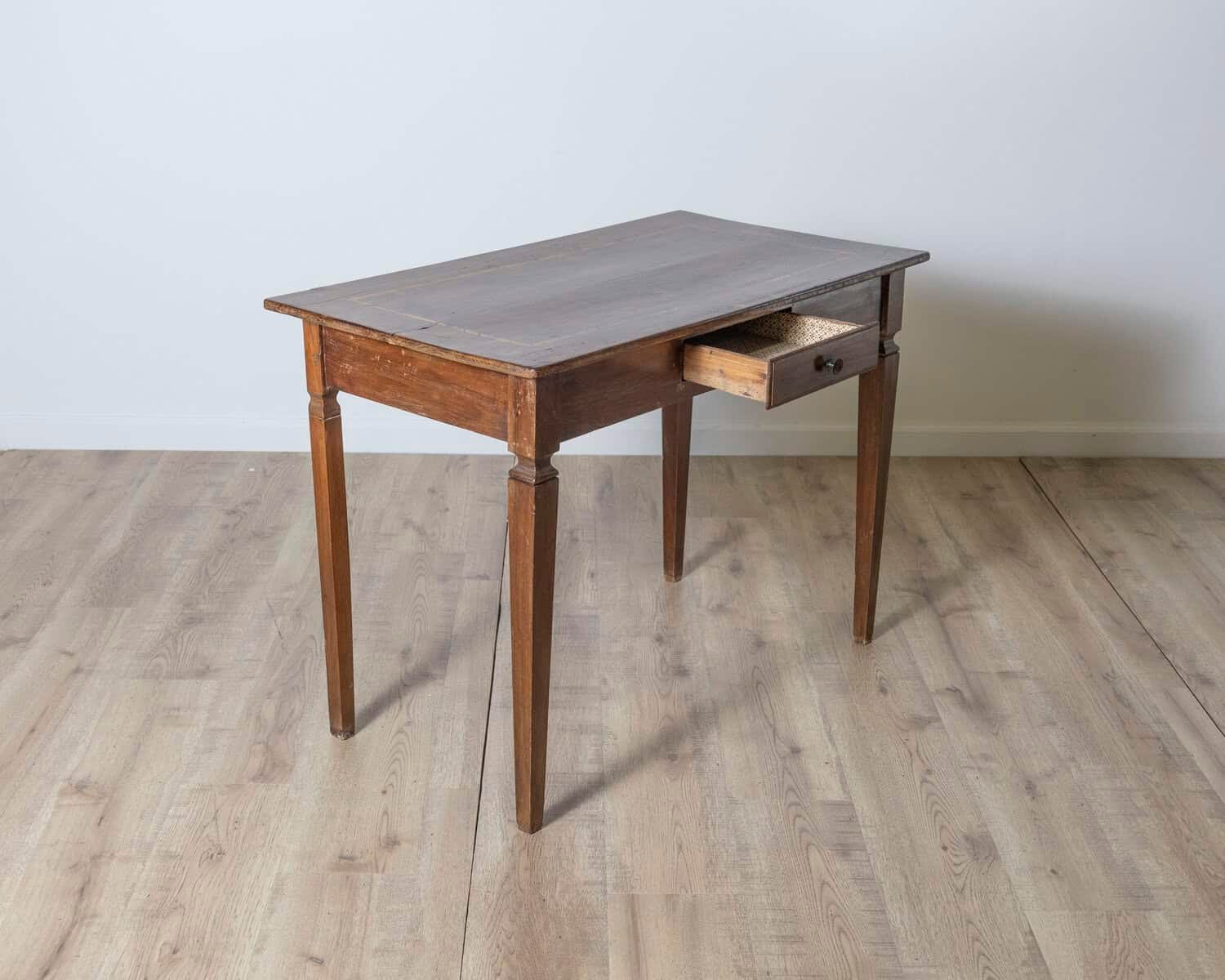 ON HOLD - Louis XVI Walnut Table with Inlaid Top – Emilia, Late 18th Century - JAA