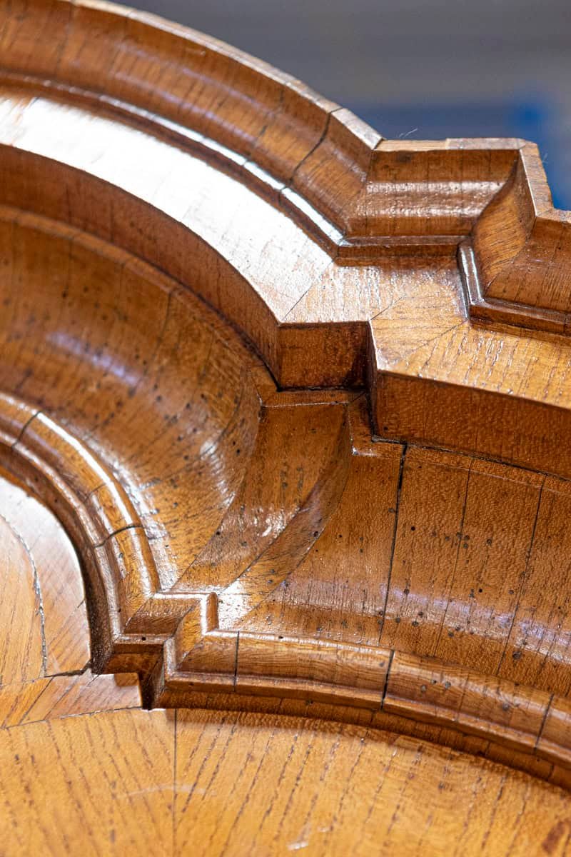 Swedish Rococo Period 1790s Cabinet with Chapeau de Gendarme Inspired Cornice - JAA