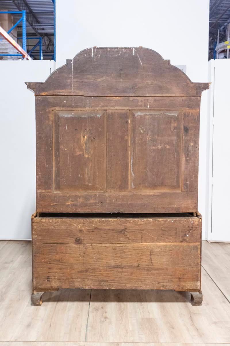 Swedish Rococo Period 1790s Cabinet with Chapeau de Gendarme Inspired Cornice - JAA