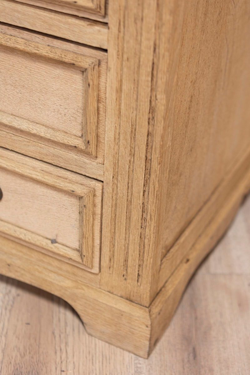 20th Century French Bleached Oak Commode - JAA