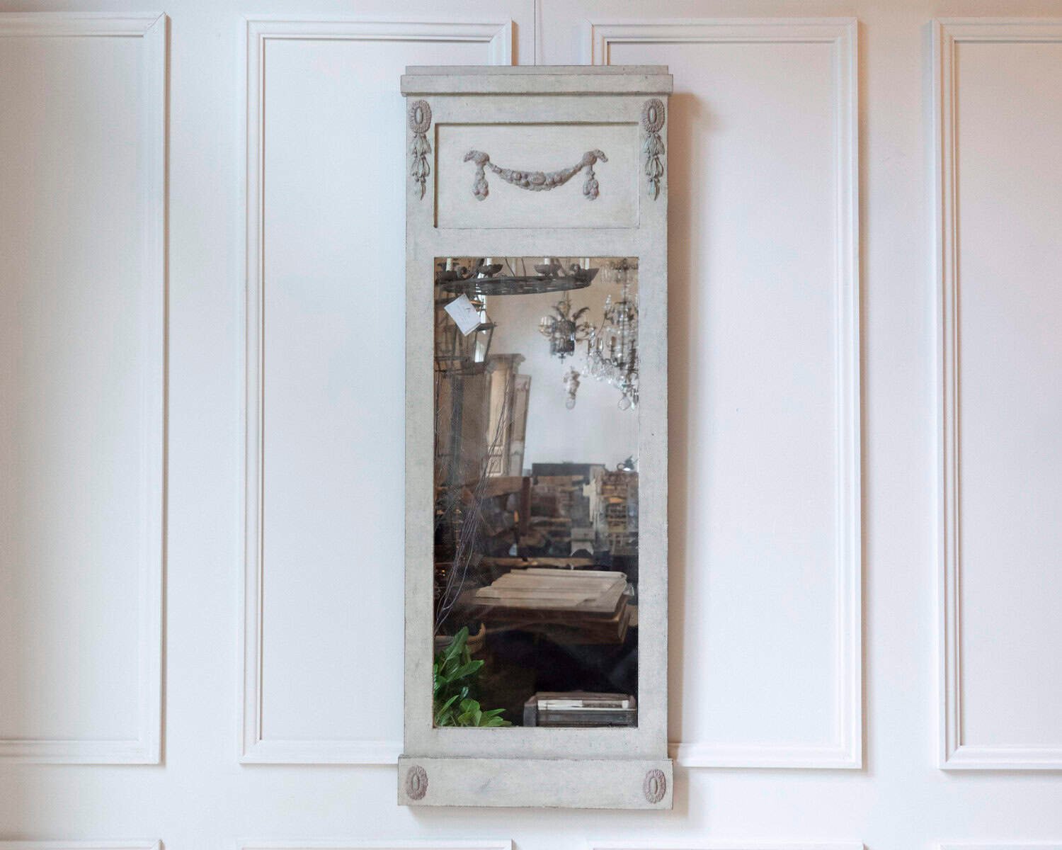 Swedish Gustavian Style Mirror with Garland Motif, circa 1920 - JAA