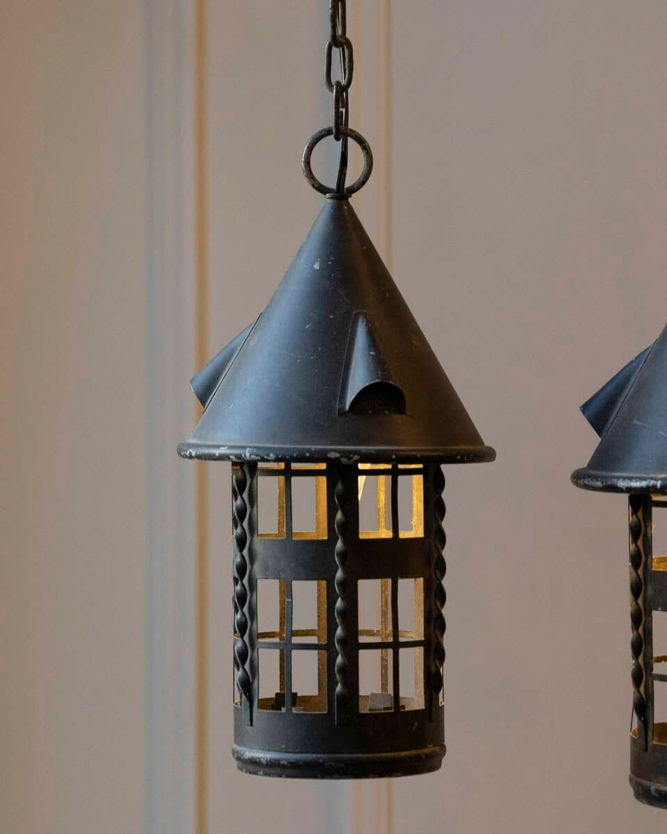 Set of Four Early 20th-Century French Iron Lanterns - JAA