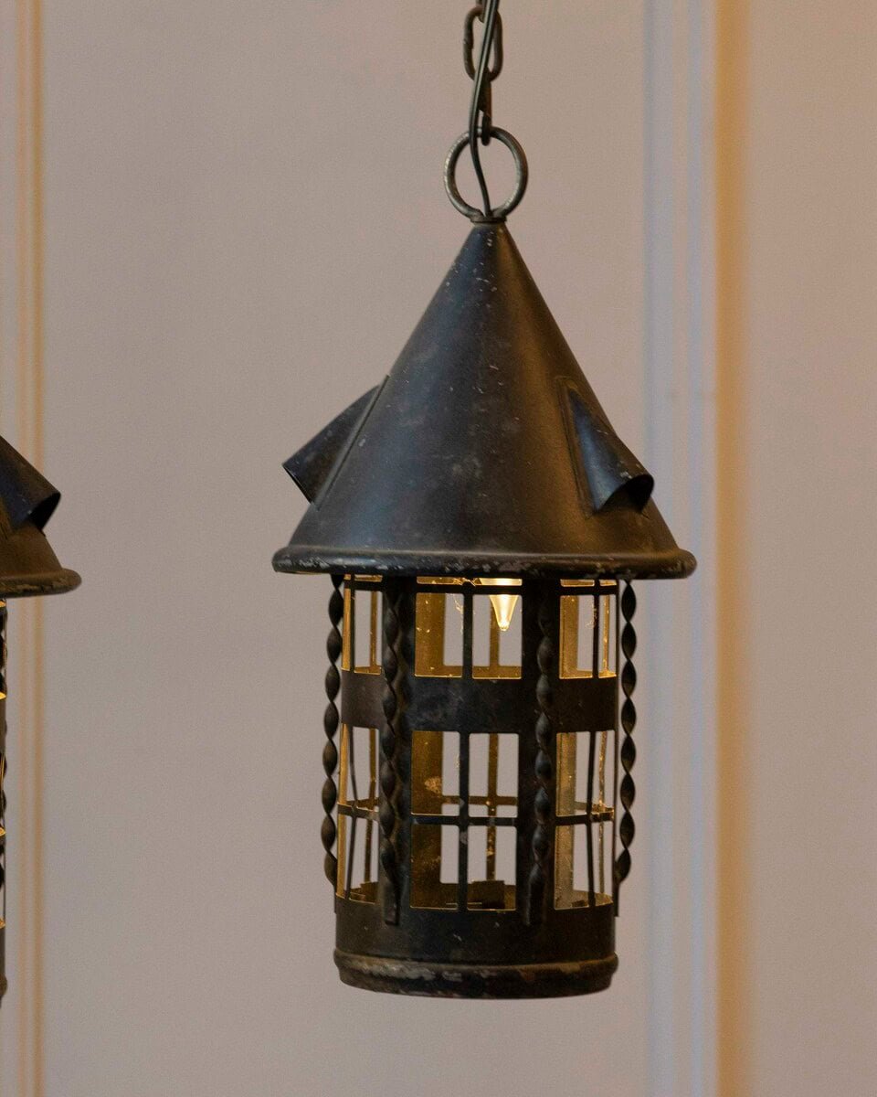 Set of Four Early 20th-Century French Iron Lanterns - JAA