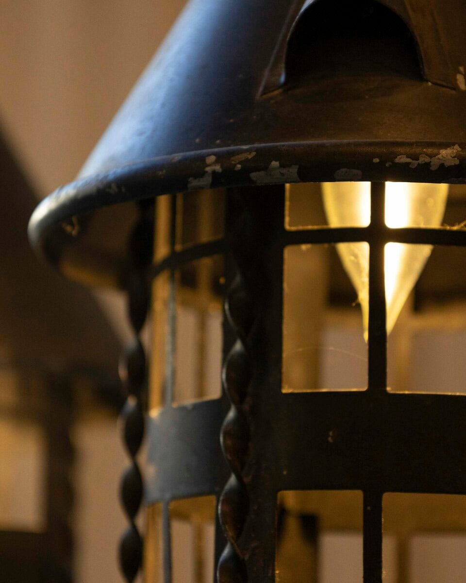 Set of Four Early 20th-Century French Iron Lanterns - JAA