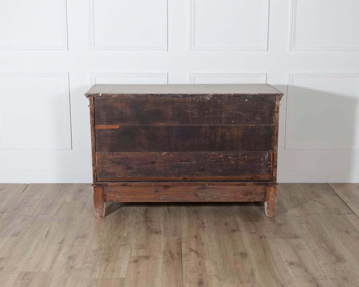 Antique Danish Painted Chest of Drawers in Antique White, Early 19th Century - JAA