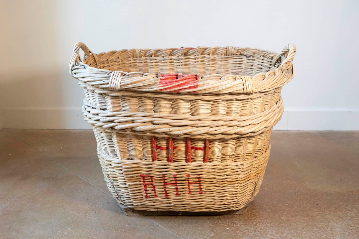 French 1940s Champagne Harvesting Basket - JAA