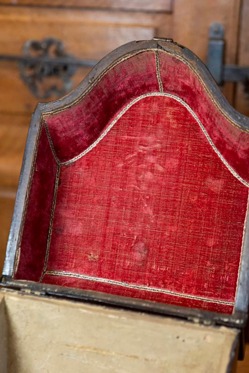 English George III Period Late 18th Century Walnut Box with Brass Hardware - JAA