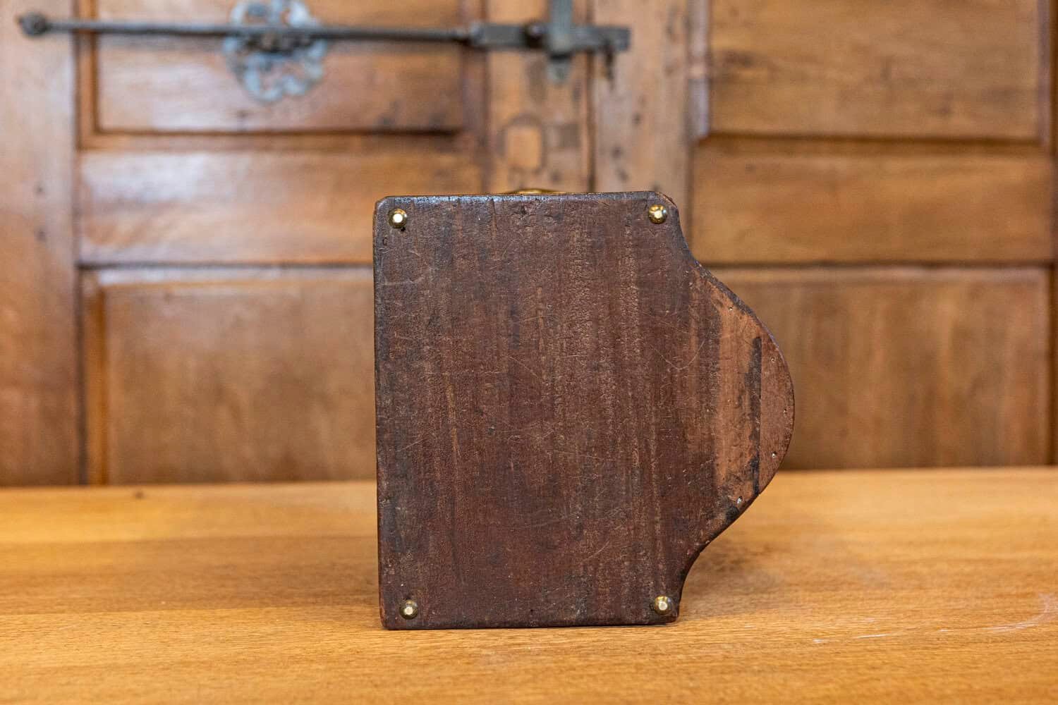 English George III Period Late 18th Century Walnut Box with Brass Hardware - JAA