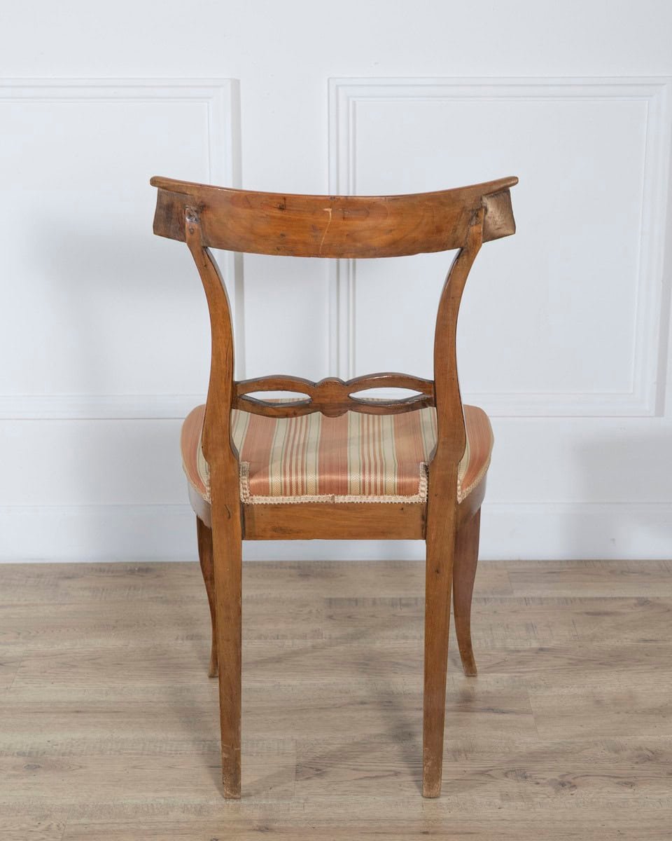 Set of Four Late 18th–Early 19th Century Tuscan Walnut Directoire Chairs - JAA