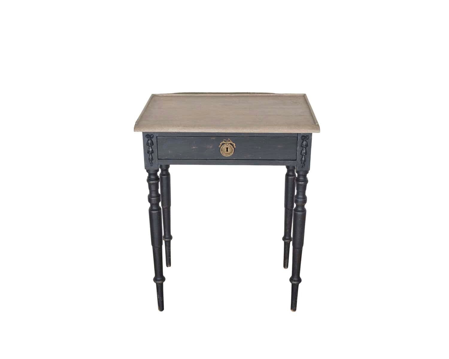Swedish Console Table with Gallery Edge and Contrasting Painted Top, circa 1880