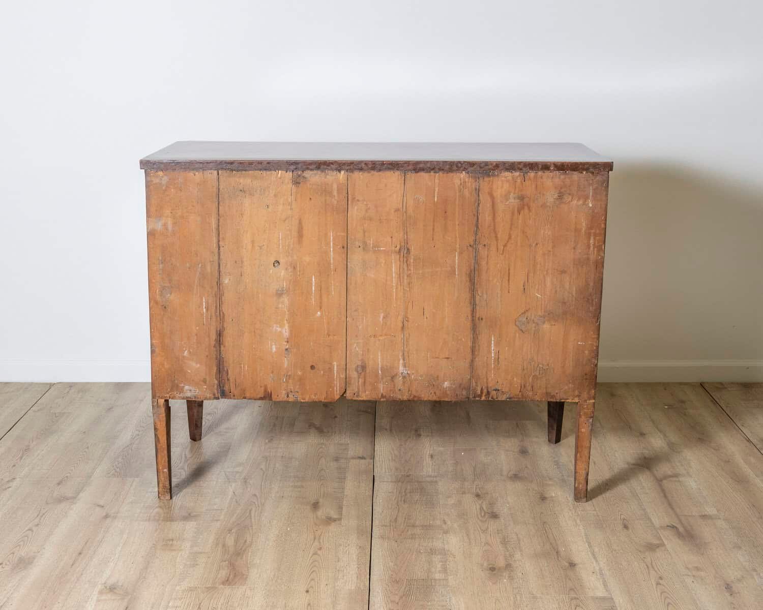18th Century Italian Inlaid Walnut Commode with Geometric Marquetry - JAA