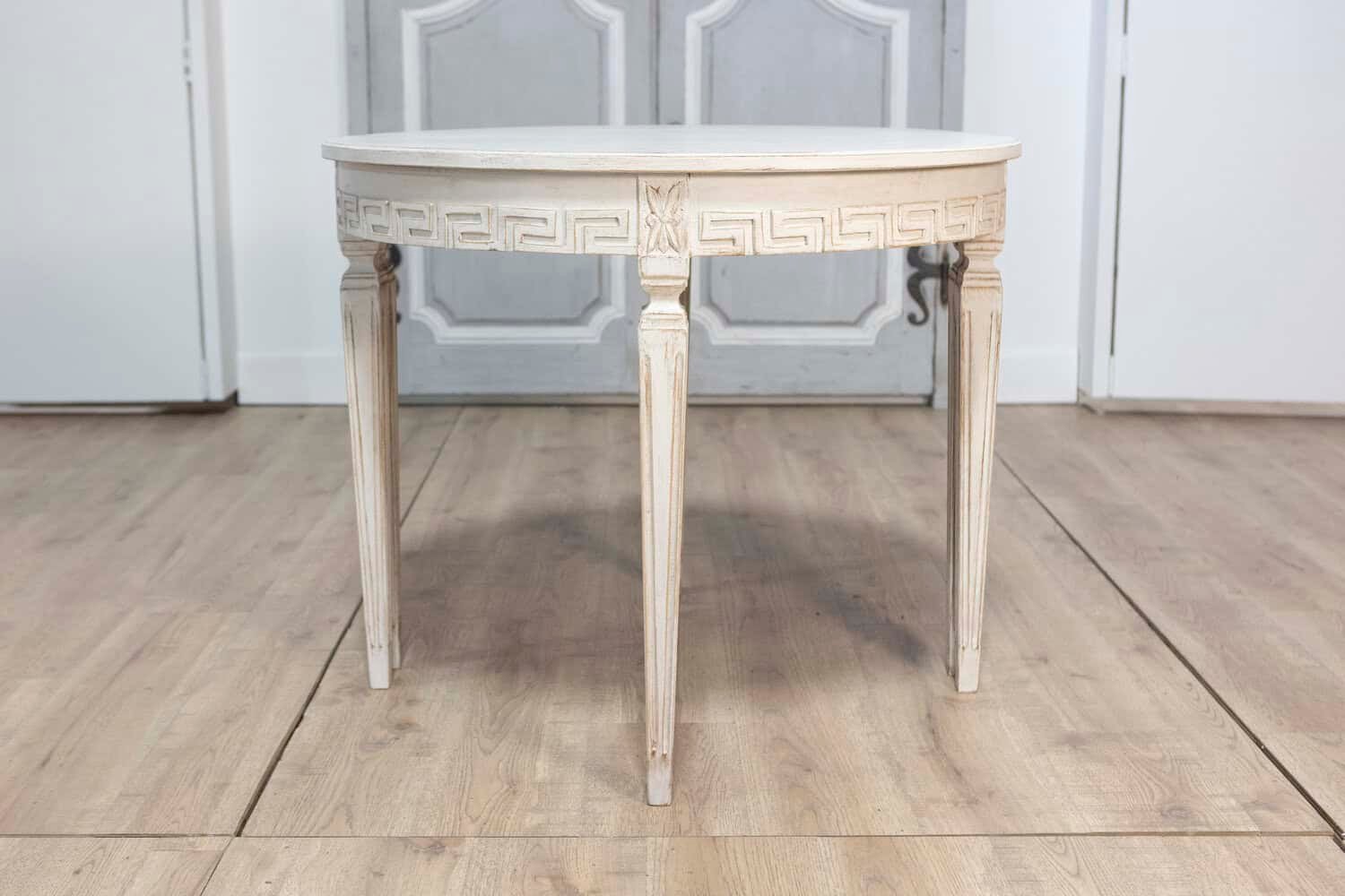 Pair of 19th Century Swedish Demi Lune Consoles - JAA