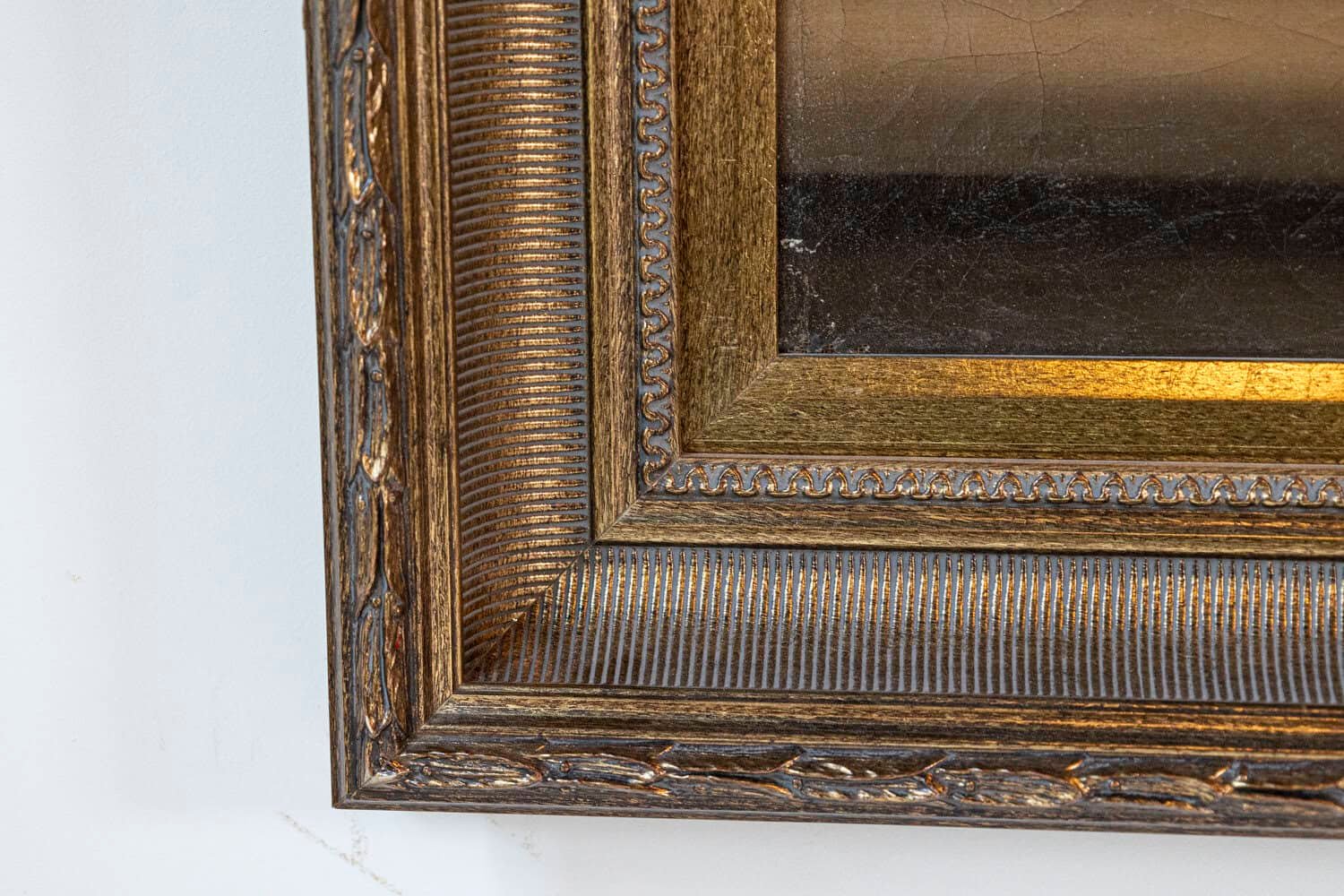 French 19th Century Framed Oil on Canvas Still-Life Painting Depicting Fruits - JAA