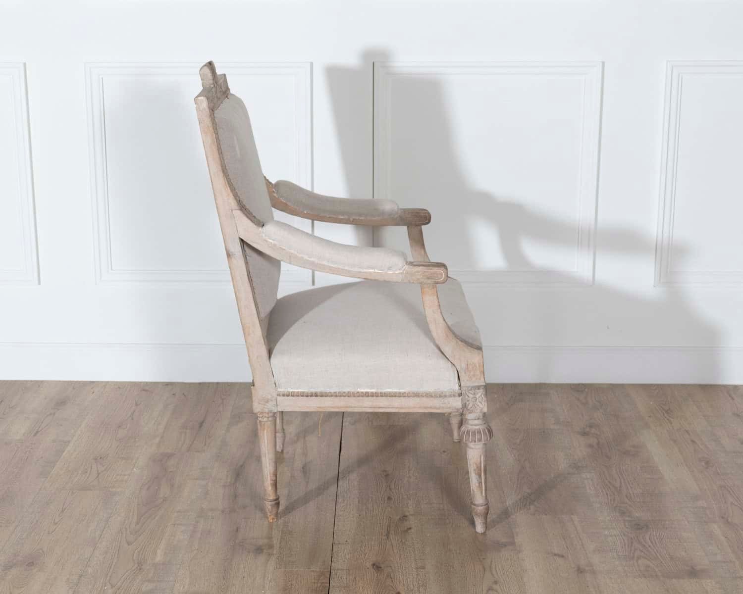 Pair of Early 20th Century Swedish Gustavian Style Carved Armchairs - JAA