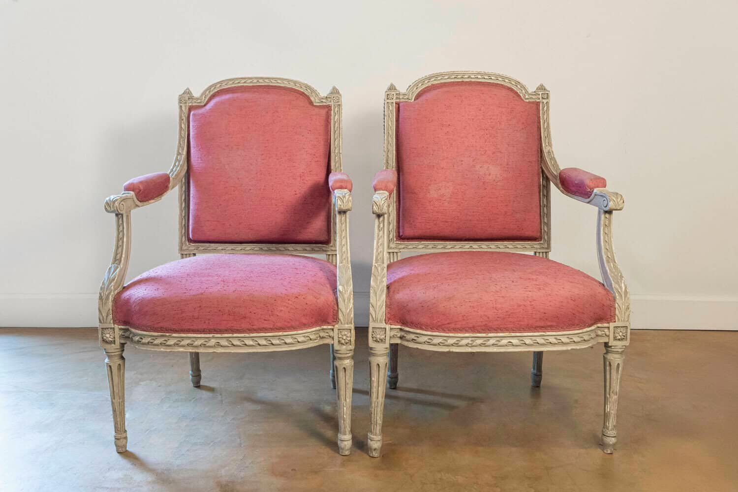 Pair of French 19th Century Arm Chairs, Sold Each - JAA