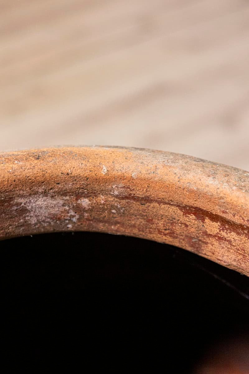 Italian 19th Century Terracotta Planter with Crosshatched Motifs and Patina - JAA