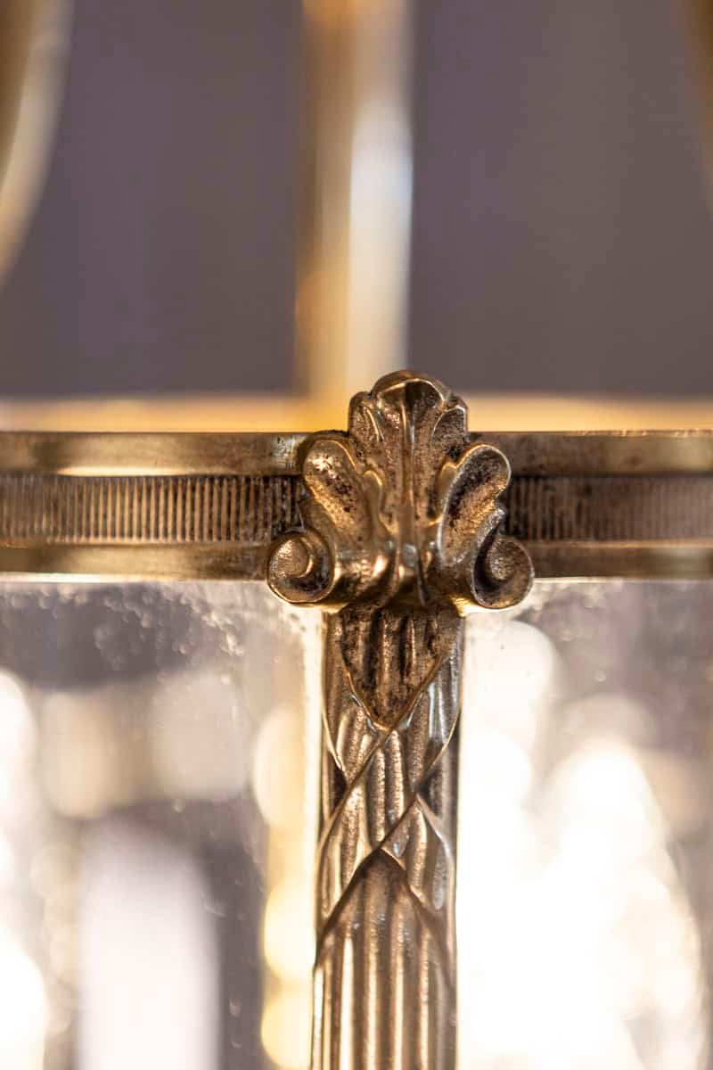 20th Century French Brass and Glass Lantern - JAA