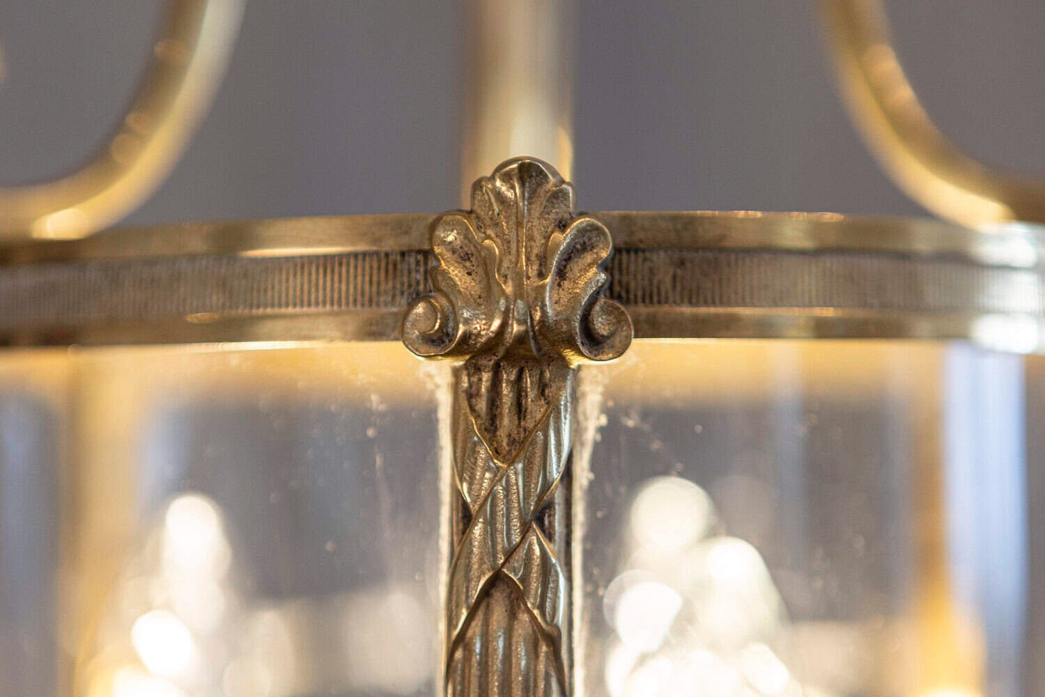 20th Century French Brass and Glass Lantern - JAA