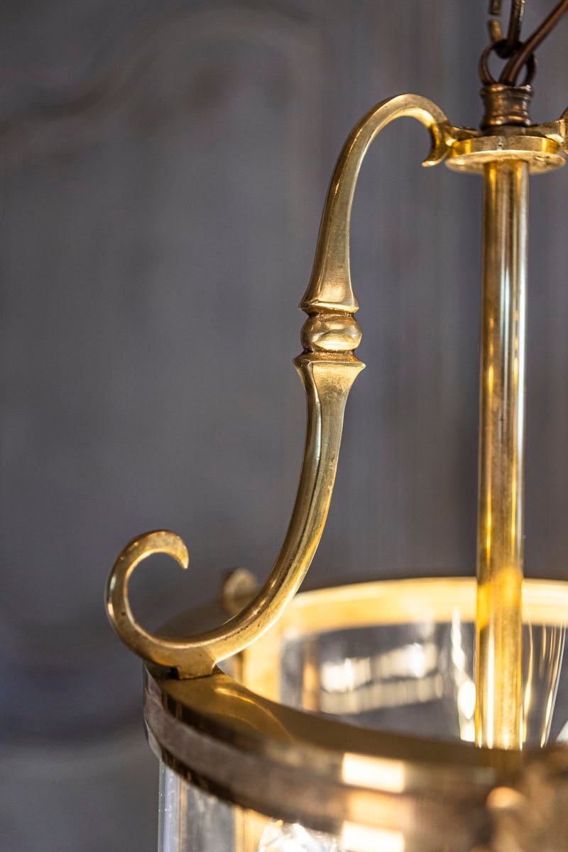 20th Century French Brass and Glass Lantern - JAA