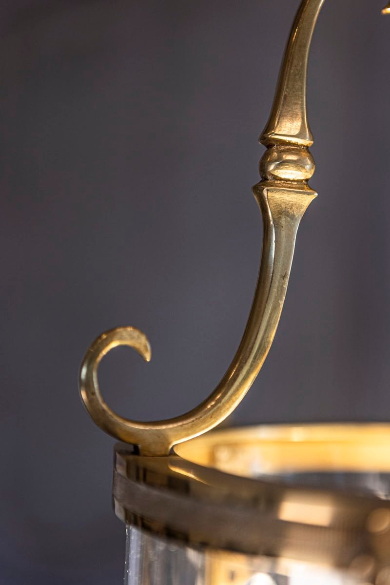 20th Century French Brass and Glass Lantern - JAA