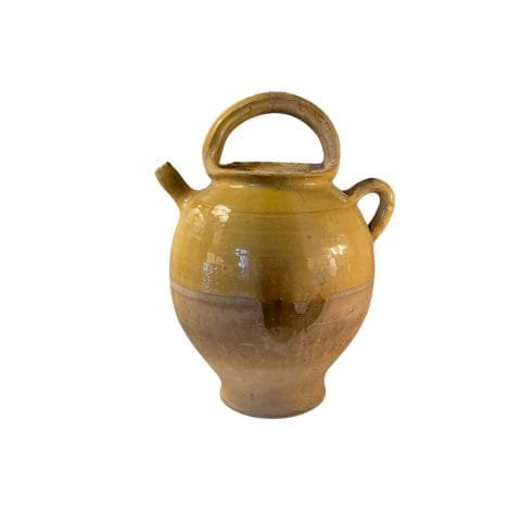 Yellow-Glazed Terracotta Jug, Late 19th–Early 20th Century